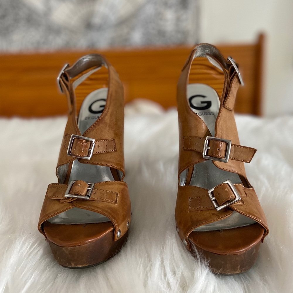 G by guess platform sandals